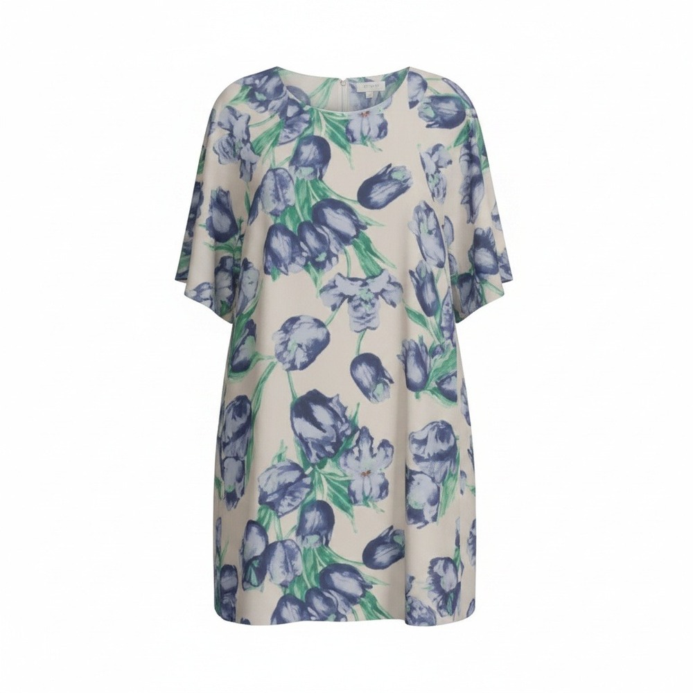 Umgee NWT Spring Cottagecore Romantic Garden medium tulip print Shift dress